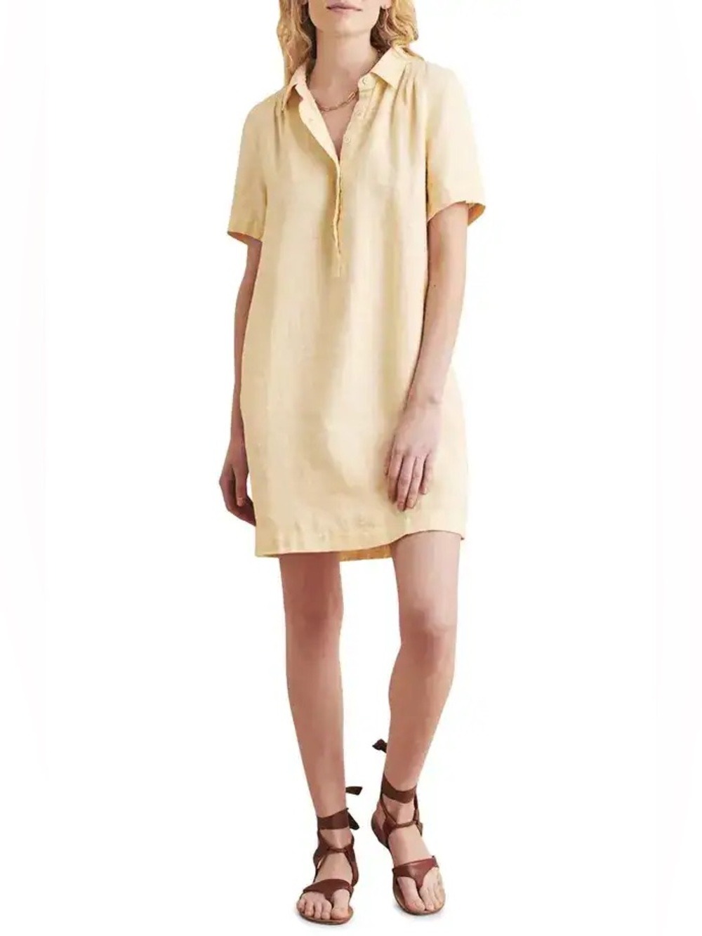 Faherty Hana Linen Shirt Dress Women’s Size Small